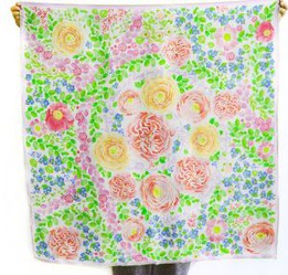 UK Fashion Brand Digital Print Silk Twill Scarves