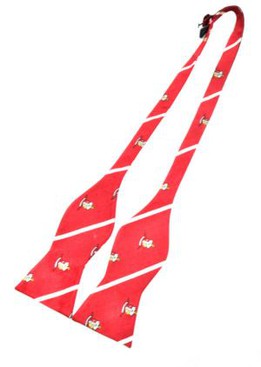 USA Client Logo Jacquard Woven SIlk Bow Tie