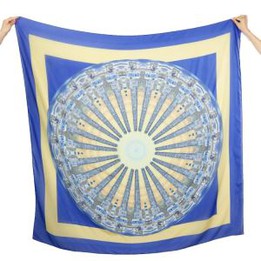 USA Library Personalized Digital Print Silk Chiffon Scarves