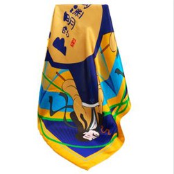 Digital Print Silk Satin Scarf