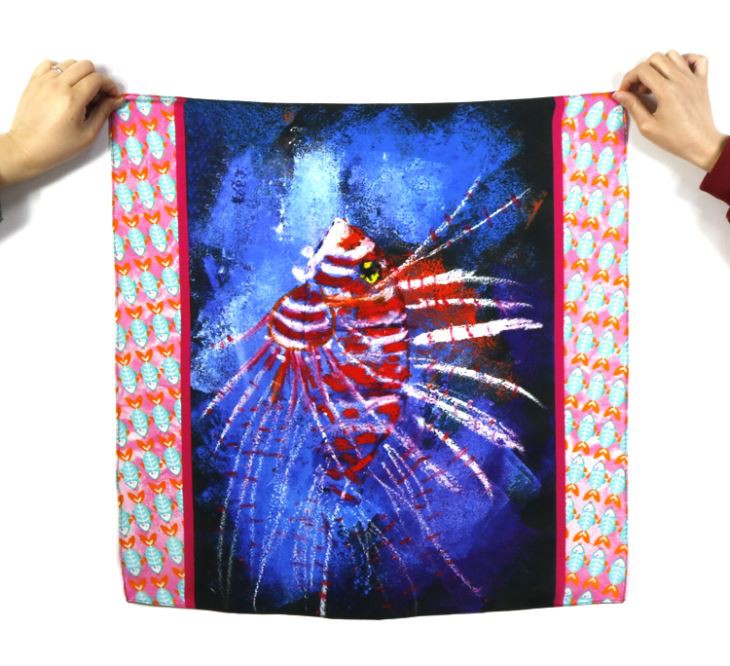Your Own Design Silk Twill Long Scarf Shawl With Brand