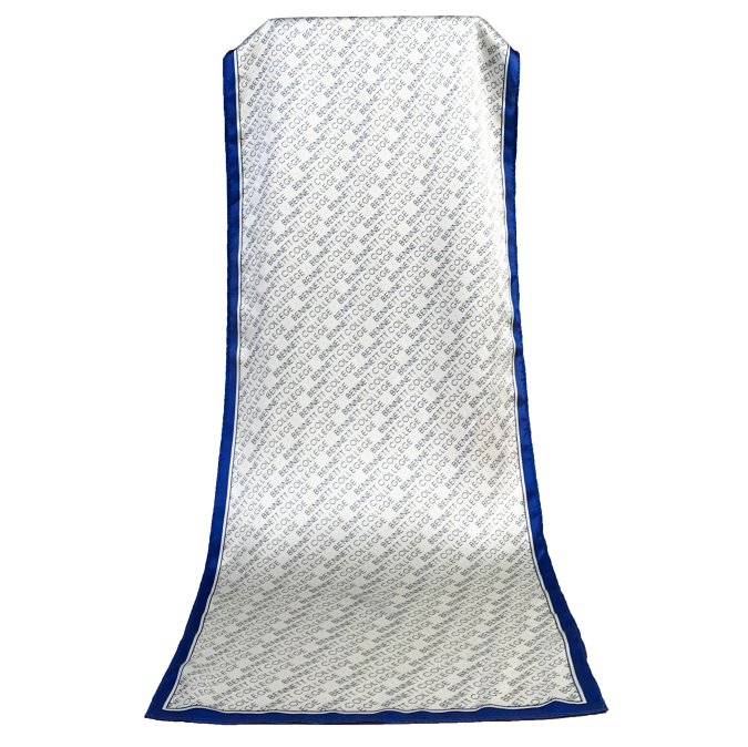 College Polyester Satin Long Scarf
