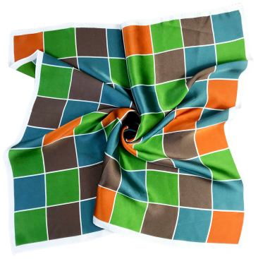 Digital Printed Silk Hijab With Hand Hem